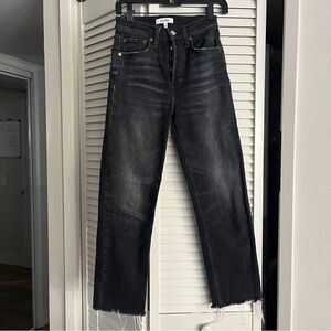 Re/Done Charcoal Button-Fly Jeans